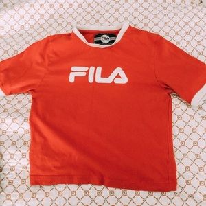 Fila red crop top